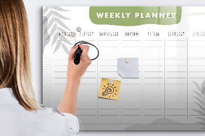 Magnetic board for drawing Weekly plan