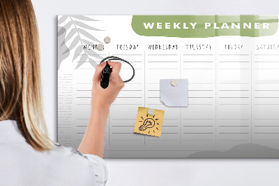 Magnetic board for drawing Weekly plan