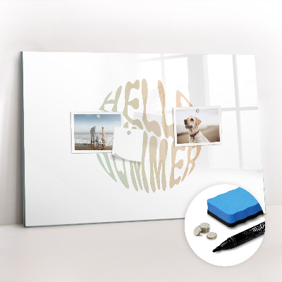 Magnetic erase board Hello summer