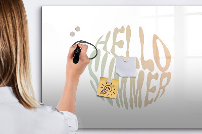 Magnetic erase board Hello summer