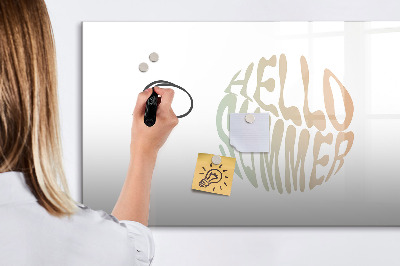 Magnetic erase board Hello summer