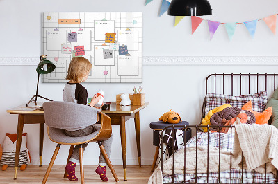 Magnetic board for drawing Weekly plan