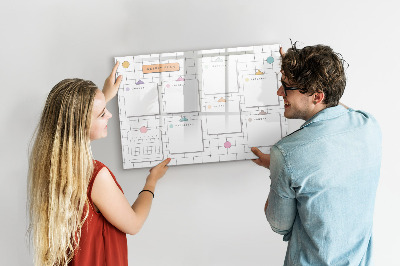 Magnetic writing board Weekly plan