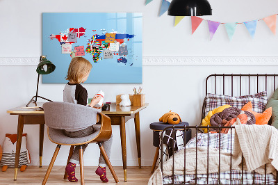 Magnetic writing board Flag Map