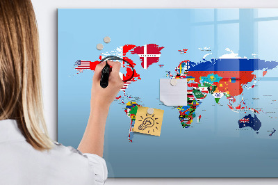 Magnetic writing board Flag Map