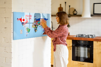 Magnetic writing board Flag Map