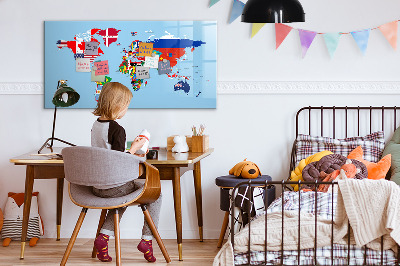 Magnetic writing board Flag Map