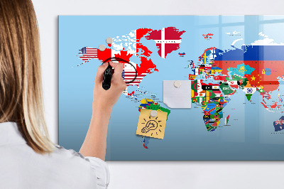Magnetic writing board Flag Map