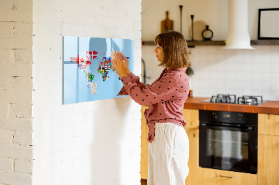 Magnetic writing board Flag Map