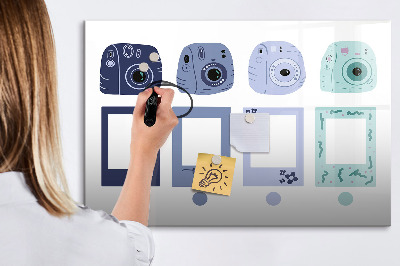 Magnetic erase board Polaroid frames