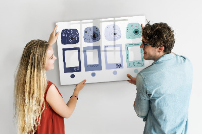 Magnetic erase board Polaroid frames
