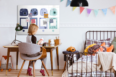 Magnetic erase board Polaroid frames
