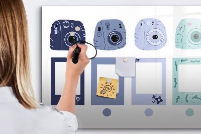 Magnetic erase board Polaroid frames