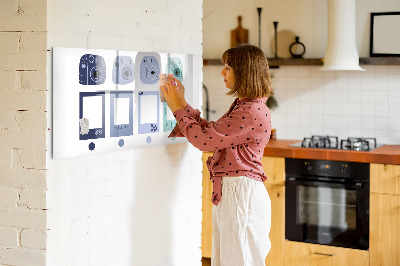 Magnetic erase board Polaroid frames