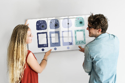 Magnetic erase board Polaroid frames