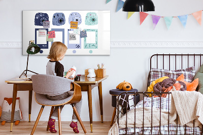 Magnetic erase board Polaroid frames