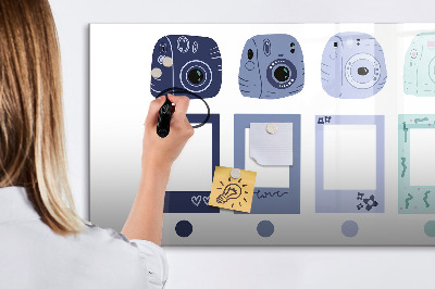 Magnetic erase board Polaroid frames