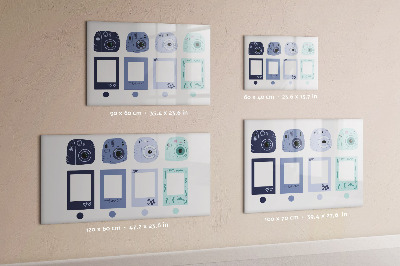Magnetic erase board Polaroid frames