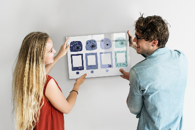 Magnetic erase board Polaroid frames