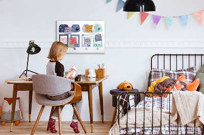 Magnetic erase board Polaroid frames