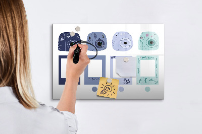 Magnetic erase board Polaroid frames