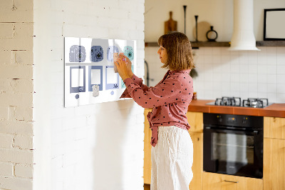 Magnetic erase board Polaroid frames
