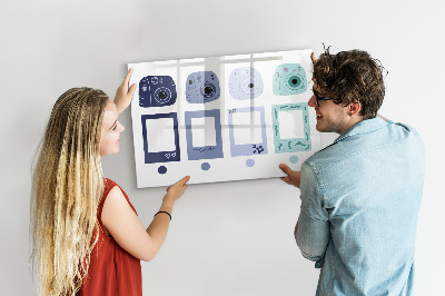 Magnetic erase board Polaroid frames