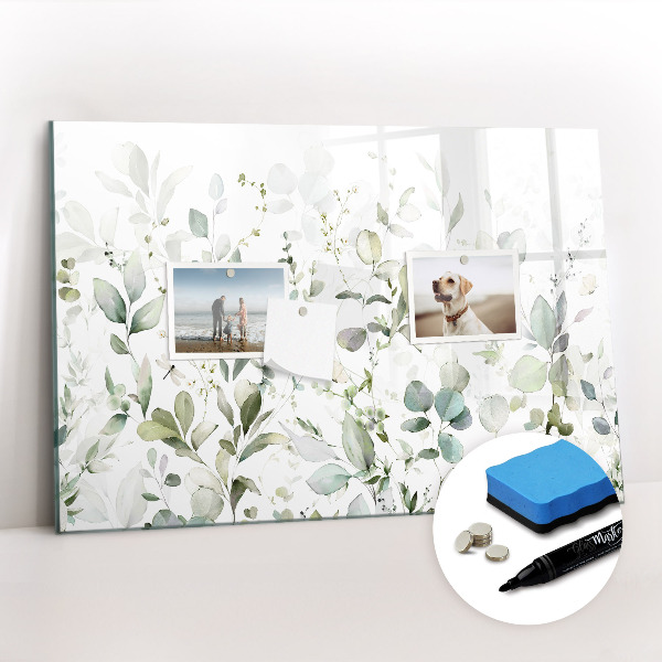 Magnetic erase board Plants leaves
