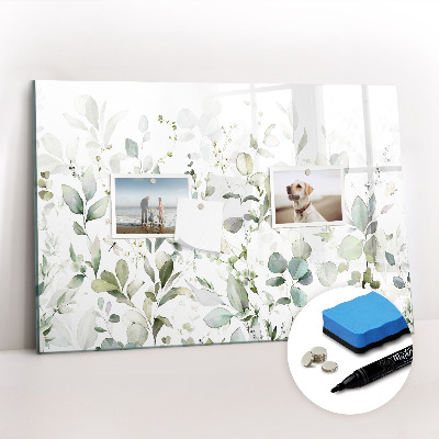 Magnetic erase board Plants leaves