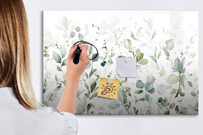 Magnetic erase board Plants leaves
