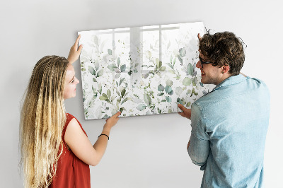 Magnetic erase board Plants leaves
