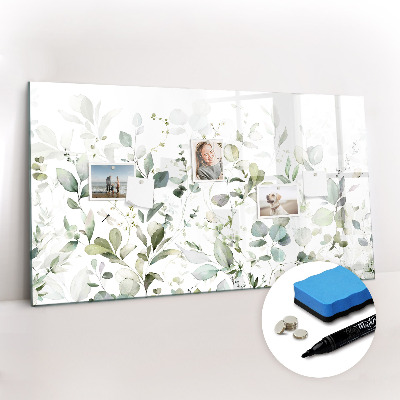 Magnetic erase board Plants leaves