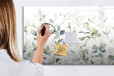 Magnetic erase board Plants leaves