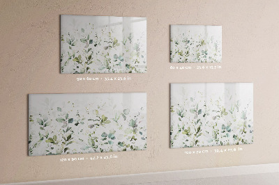 Magnetic erase board Plants leaves