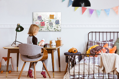 Magnetic erase board Plants leaves