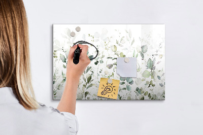 Magnetic erase board Plants leaves
