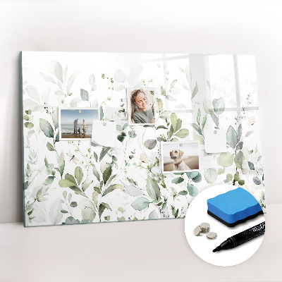 Magnetic erase board Plants leaves