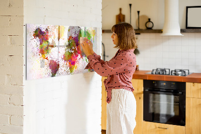 Magnetic erase board Watercolor world map