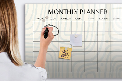 Magnetic erase board Monthly planner