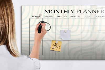 Magnetic erase board Monthly planner