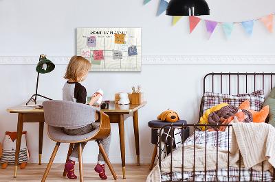 Magnetic erase board Monthly planner