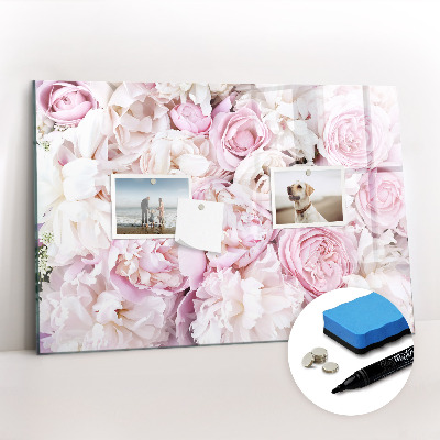 Magnetic writing board Decorative flowers