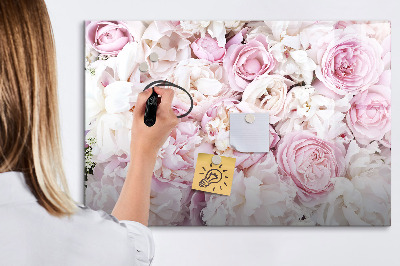 Magnetic writing board Decorative flowers