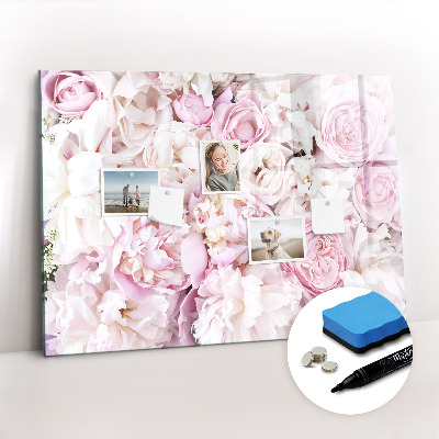 Magnetic writing board Decorative flowers