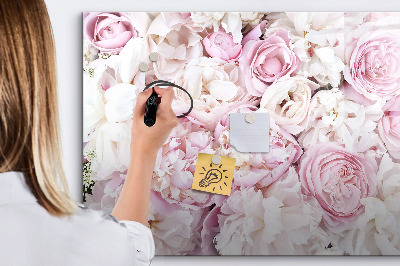 Magnetic writing board Decorative flowers