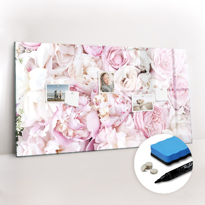 Magnetic writing board Decorative flowers