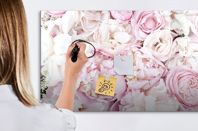 Magnetic writing board Decorative flowers