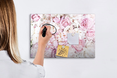 Magnetic writing board Decorative flowers