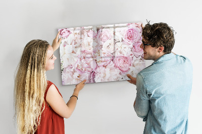 Magnetic writing board Decorative flowers