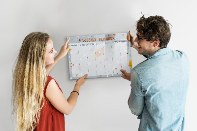 Magnetic erase board Weekly planner